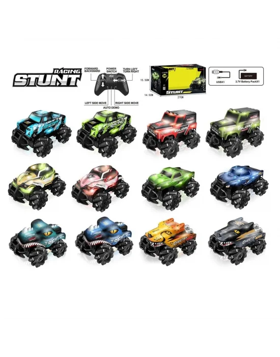 Syr-666-842ca-3-4-5-6-7ca  Kumandalı Şarjlı Stunt 4x4 Işıklı Araba