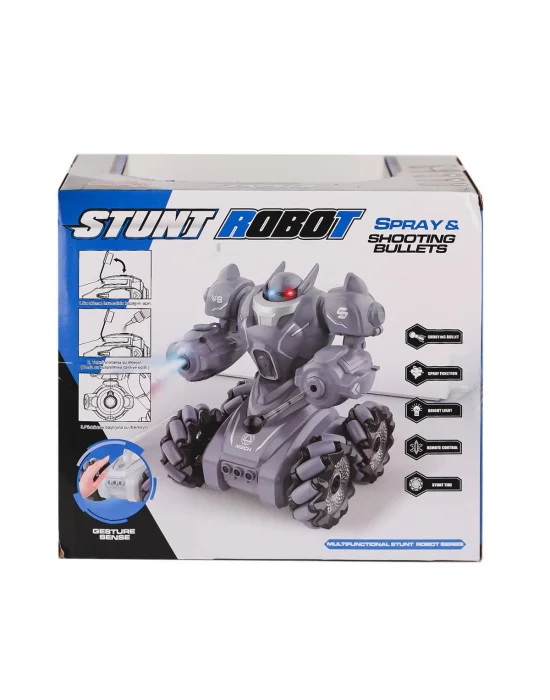 Syr-666-861 Kumandalı Şarjlı Işıklı Roket Ve Buhar Atan Robot Araba -vardem Oyuncak