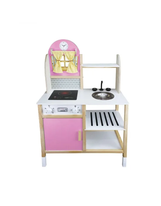 T1012 Ahşap Mutfak Pembe Ledsiz