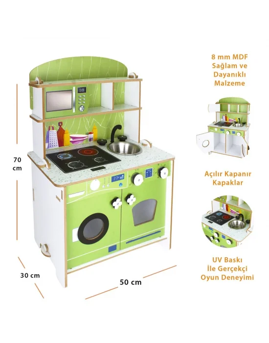 T1025 Ahşap Oyun Mutfağı -okutan Hobi