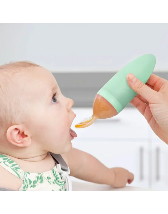 Tbn11419 Boon - SQuırt Silikon Yeşil Mama Kaşığı