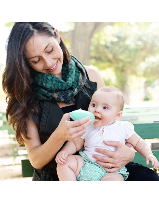 Tbn11419 Boon - SQuırt Silikon Yeşil Mama Kaşığı