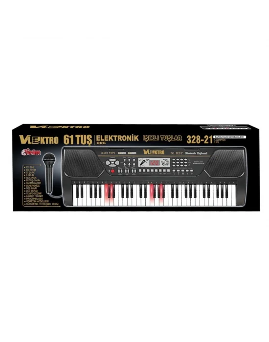Tfl-328-21 Vlektro Kutulu 61 Tuş Büyük Lcd Ekranlı Elektronik Büyük Org