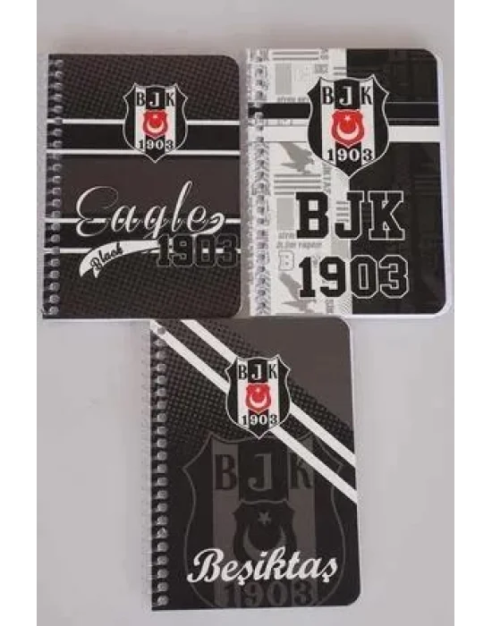 Timon Beşiktaş A6 Karton Kapak Spiralli Defter Çizgili 72 Yp