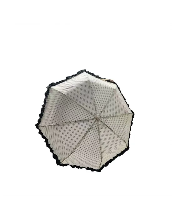 Tk-3665 Katlanır Otomatik Şemsiye 8 Telli Desenli Fırfırlı