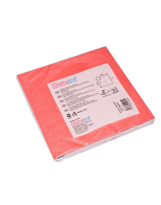 Tpl1610 Kırmızı, 16 Adet Peçete, 33x33 Cm