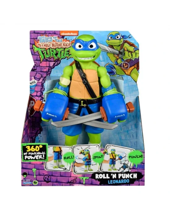 Tu843000 Tmnt  Roll N Punch Leonardo 30 Cm Figür - 83418