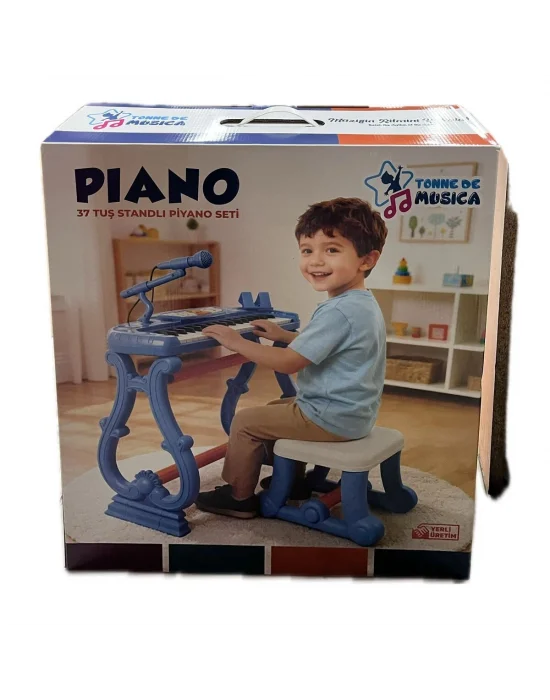 Urt033-002 Ayaklı 37 Tuş Piano Org - Mavi