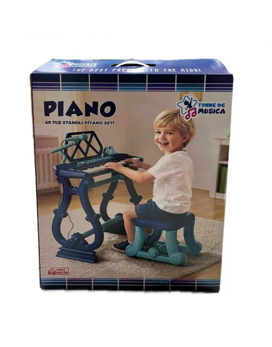Urt034-002 Ayaklı 49 Tuş Piano Org - Lacivert