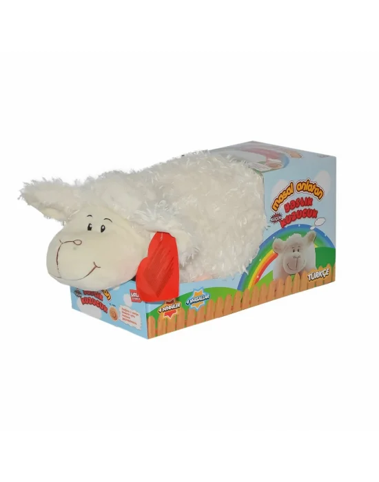 X1703634-18 Türkçe Masal Anlatan Yastık Kuzucuk -birliktoys