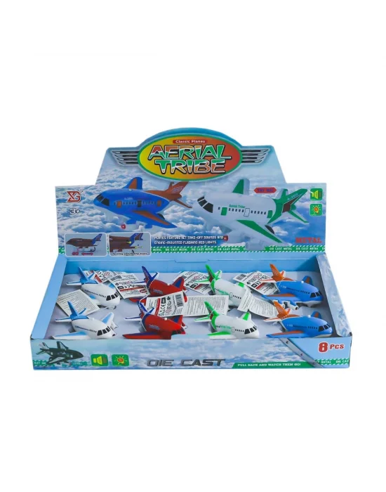 Xg879-209 Sesli Işıklı Metal Çek Bırak Uçak -birliktoys