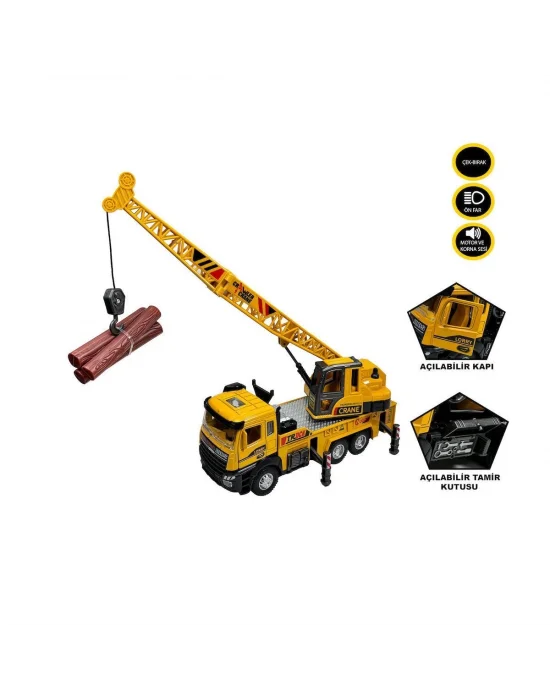 Xx992-02ab Çek Bırak Işıklı Ve Sesli Kule Vinç 1:28 -vardem Oyuncak