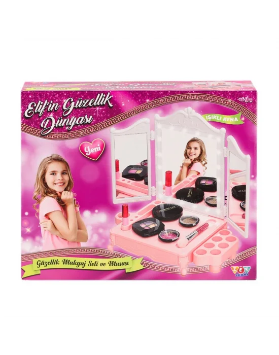 Zey2044 Led Işıklı Elifin Güzellik Dünyası Makyaj Seti -zey Toys
