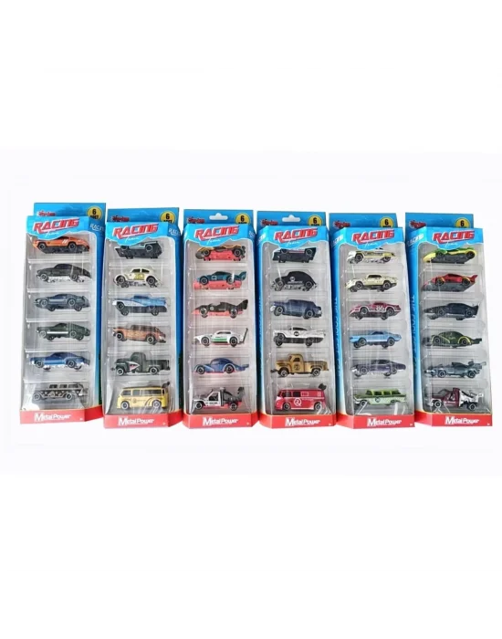 ZQ11316-vardem Kartela 1:64 Metal 6 Parça Araba Seti