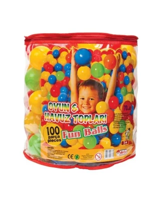 01733 Oyun Havuz Topu 100 Lü Fileli  7cm