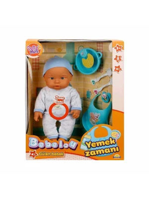 030021 Sunman, Bebelou Yemek Zamanı Sesli Bebek Seti 35 Cm / +3 Yaş