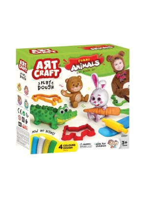 03697 Art Craft Eğlenceli Hayvanlar Hamur Set 200 Gr