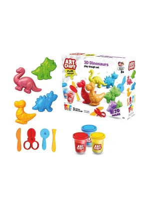 03995 Art Craft 3d Dinozorlar Hamur Set 168 Gr -fentoys