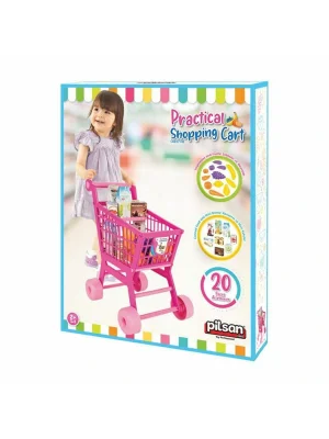 07 608 Pilsan Pratik Pembe Market Arabası (meyve Ve Sebze)