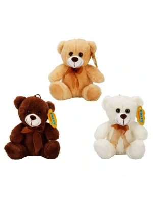 0998 Sun-jhn-pff-sk Peluş Ayı Oturan Kurdeleli 21cm 2r