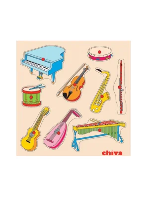 1004-cs Chiva, Müzik Aletleri Ahşap Puzzle