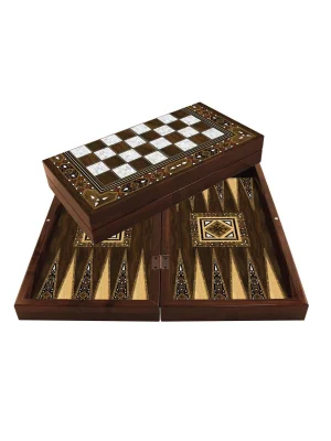 1021774 Star Antik Mozaik Sedef Tavla Takımı