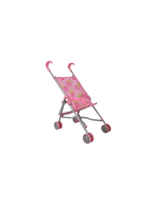 13001 Katlanır Metal Baston Oyuncak Puset Çilek Desenli