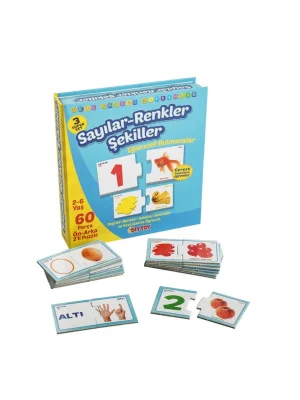 1444 Eğlenceli Bul Sayılar Renkler Şekiller