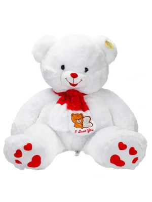 1515 Sun-jhn-pff-sk Peluş Ayı Oturan Krmz Atkılı 70cm 2r