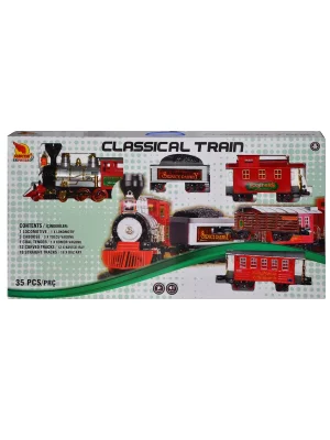 1555 Klasik Tren Seti Sesli Ve Işıklı 35 Parça