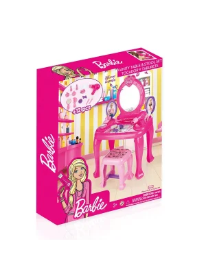 1609 Barbie Ayaklı Makyaj Masası Ve Sandalye Seti - Dolu