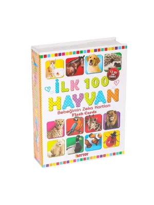 1741 Flash Card İlk 100 Hayvanlar Eğitici Kartlar