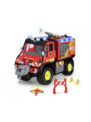 203719033 Dickie Unimog U530 Fire Rescuefreewheel Light Sound İnterior Batte