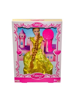 204uzun  Örgülü Saçlı Prıncess Bebek