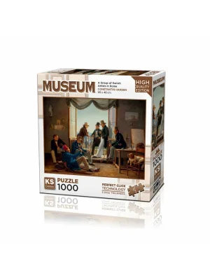 20660 A Group Of Danish Artist İn Rome 1000 Parça Puzzle -kspuzzle
