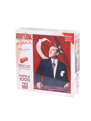 20728 Atatürk Ve Türk Bayrağı 1000 Parça Puzzle -ks Puzzle