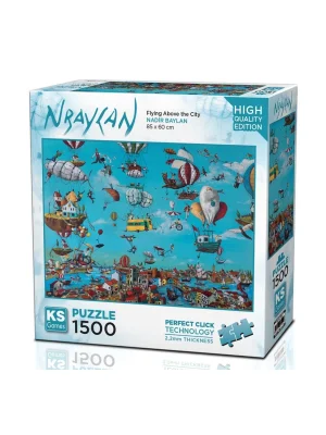 22024 Flying Above The City 1500 Parça Puzzle -ks Puzzle