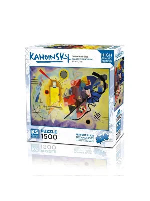 22033 Yellow Red Blue 1500 Parça Puzzle -ks Puzzle