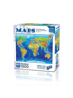 22043 Puzzle 1500 World Political Map