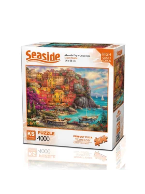 23506 A Beautiful Day At Cinque Terre 4000 Parça Puzzle