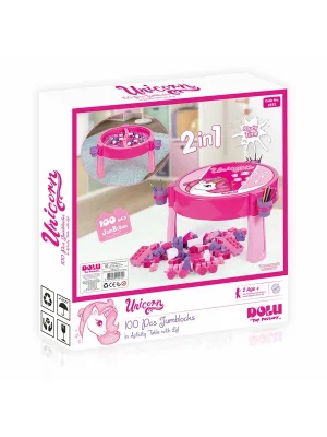 2572 Unıcorn 100 Pcs Bloklu Aktıvıte Masası Montaj