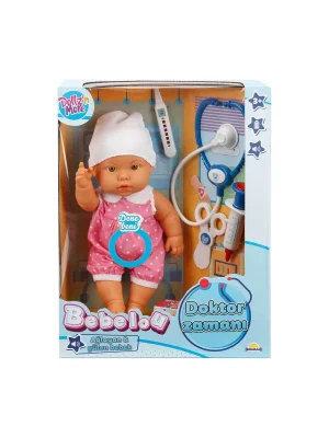 30111 Bebelou Doktor Zamanı Sesli Bebek Seti 35 Cm -sunman(ürün Oyuncaktır)