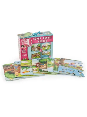 3222 Çiftlik Süper Renkli Puzzle 4lü