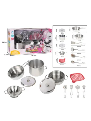 3815-6 Çelik Tencere Tava Seti 11 Parça -vardem Oyuncak