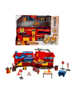 4539 Maxx Wheels Sesli Ve Işıklı Garaj Seti İnşaat Garajı -sunman