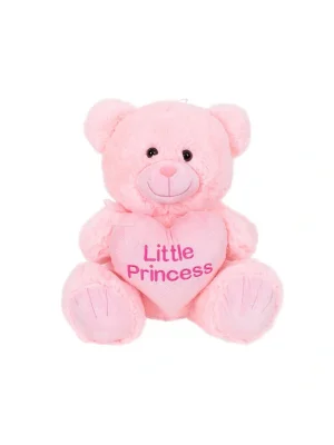 4763 Peluş Ayı Prens Ve Prenses Kalpli Ayı 45 Cm