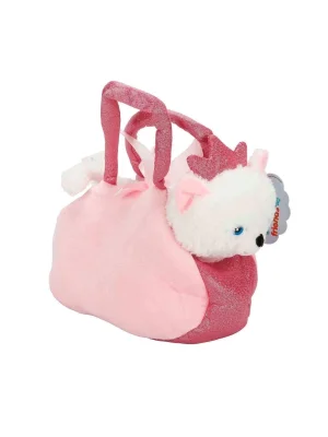 4775 Peluş Kedi Köpek Taşıma Çantalı 20 Cm -sunman