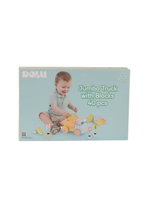 5219 Oyuncak Jumbo Kamyon Ve Bloklar 40 Parça