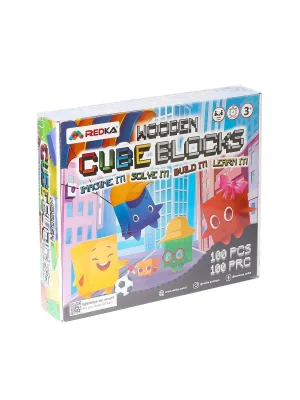 5642 Wooden Cubes Blocks -redka