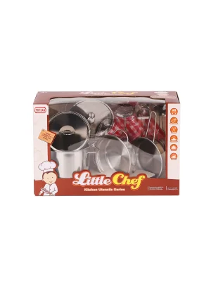 668-c1 Küçük Şef Metal Tencere Seti -toysan Oyuncak